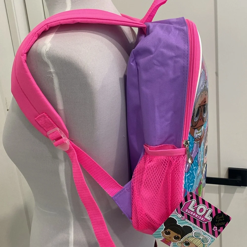 NWT LOL Surprise Dance Party Pink Girls 15” Backpack